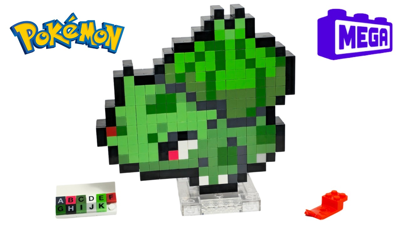 Building Mega Pokemon Bulbasaur Pixel Art - LEGO Pokemon Speed Build