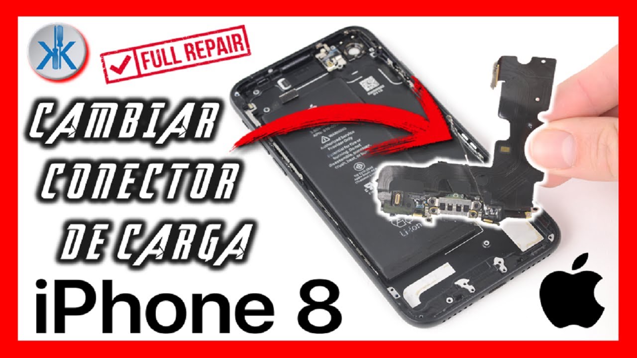 👍 IPHONE 8 NO CARGA ⚡ COMO REPARAR, CAMBIAR PUERTO DE CARGA