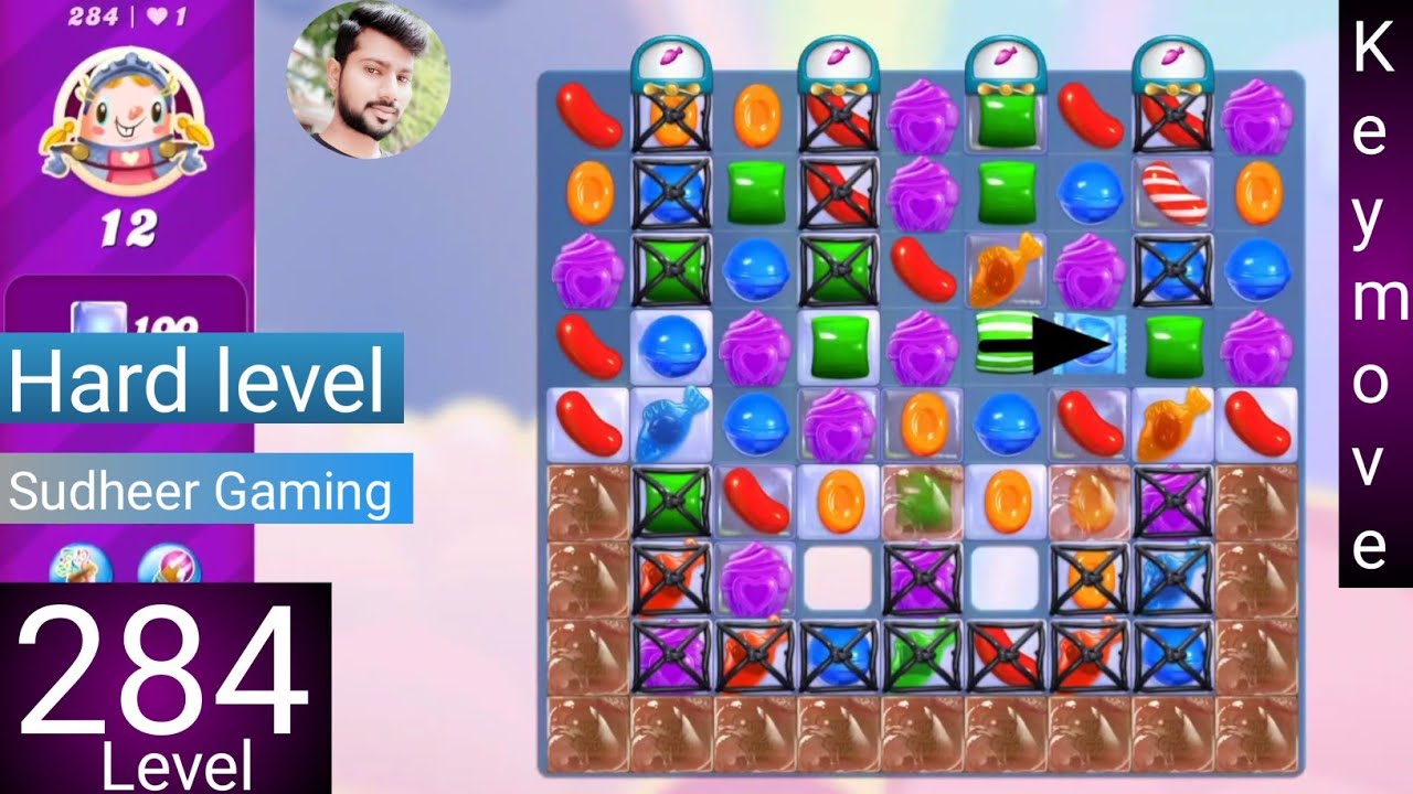 Candy crush saga level 284 ।  Hard level । No boosters । Candy crush 284 help । Sudheer CC Gaming