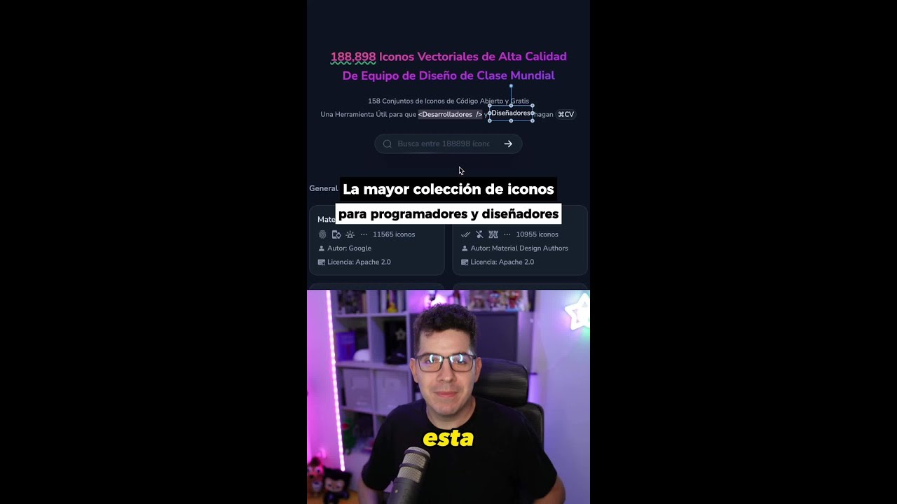 Todos los iconos que necesitas en un s&oacute;lo sitio. Es la mayor colecci&oacute;n gratuita que exista.  Tiene +