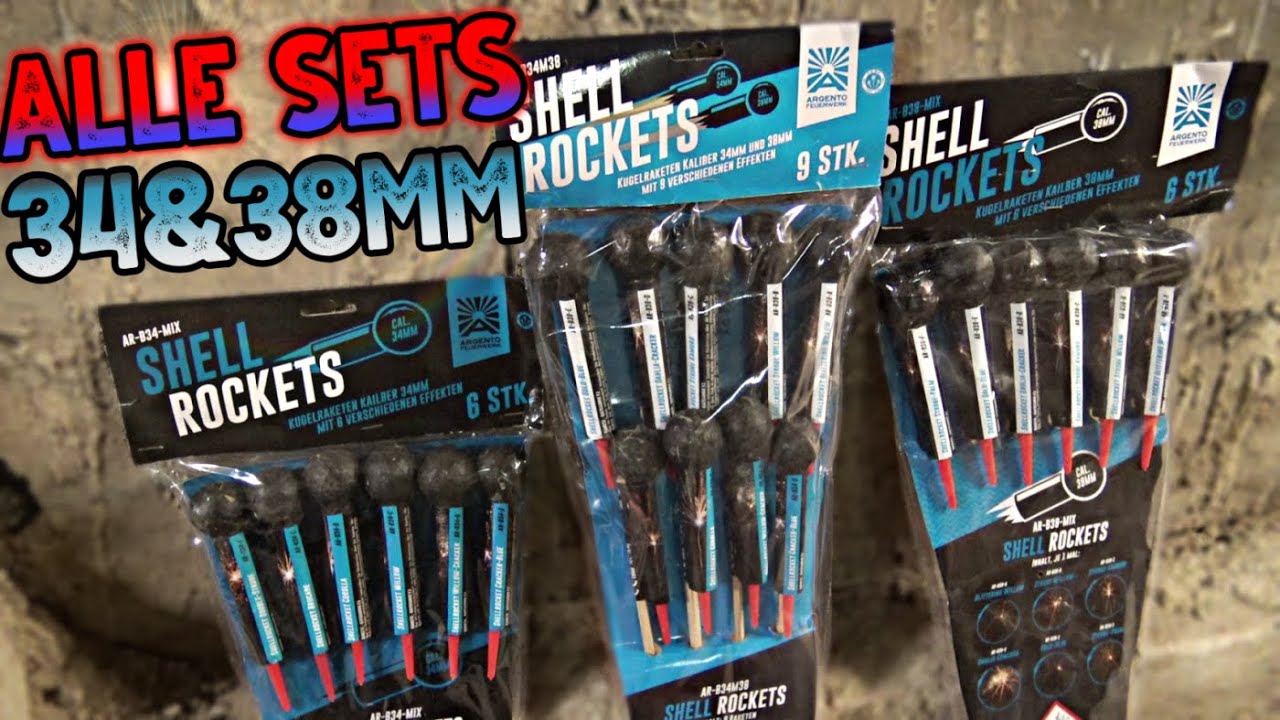 ALLE Argento Shell Rockets KALIBER 34&38mm -  Genießer Raketen an Silvester 2021/22
