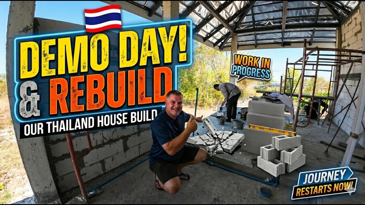 Thailand House Build: Demo Day & The Building Journey Restarts!