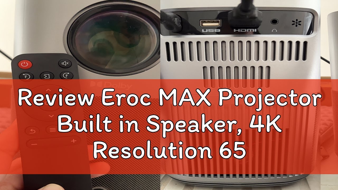 Review Eroc MAX Projector Built in Speaker, 4K Resolution 650 ANSI 200