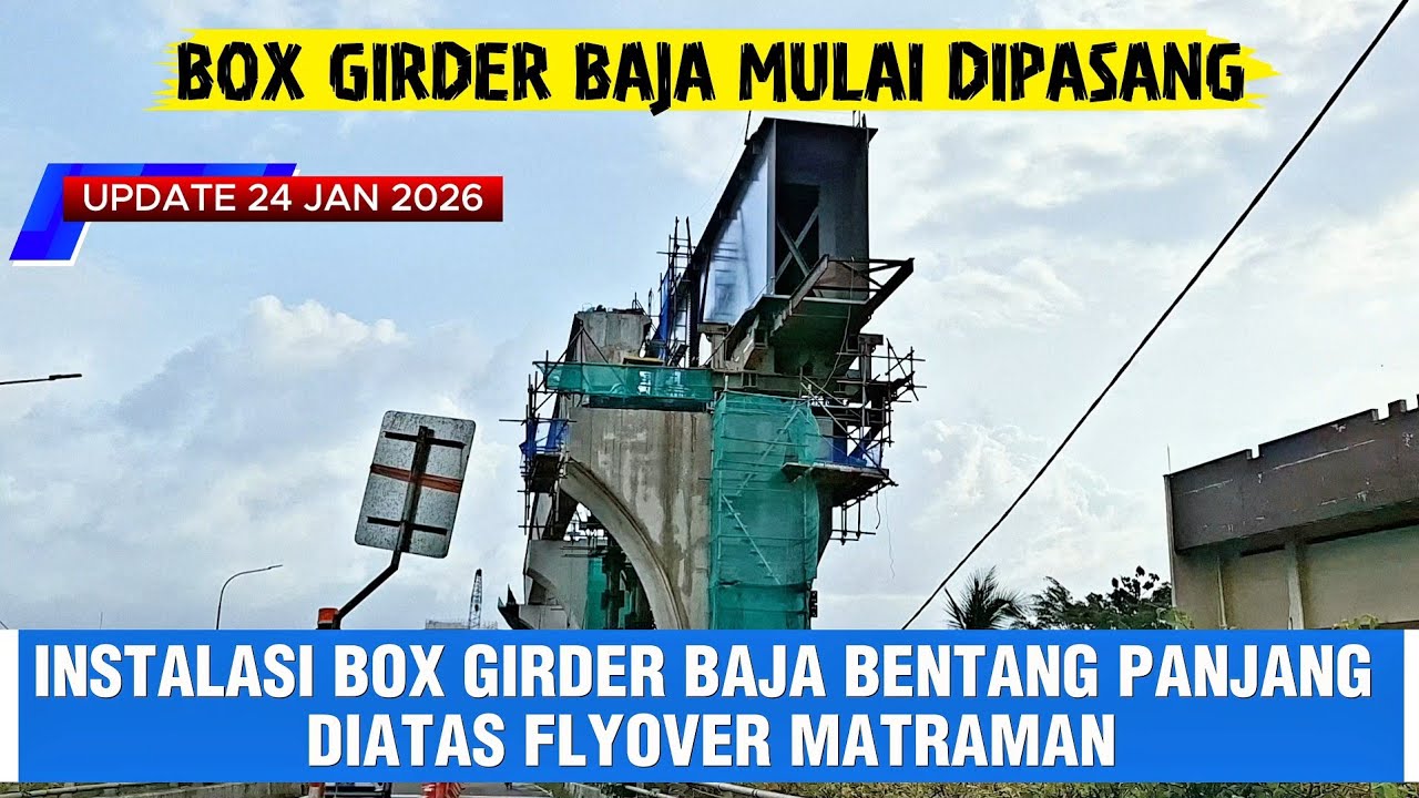 Update Terkini❗️Box Girder Baja Sudah Mulai Dipasang Di Area Flyover Matraman 24 Januari 2026