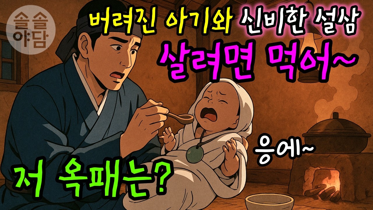 [🌲솔솔야담 52편] 버려진 아기와 신비한 설삼의 기적 / #야담 #민담 #설화 #옛날이야기 #전래동화 #오디오북 #재미있는 #잠잘때 듣는 #기막힌 #감동