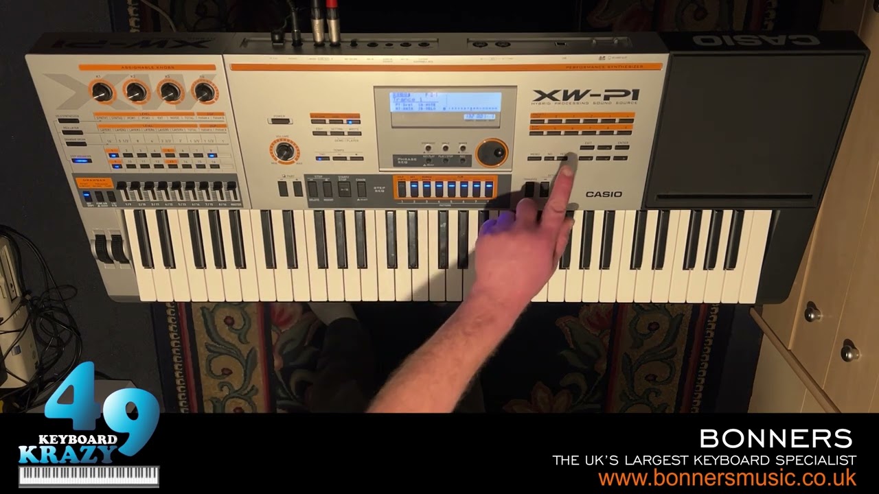 Casio XW-P1 Performance Synthesizer - 100 Step Sequencer Patterns Part 1/3