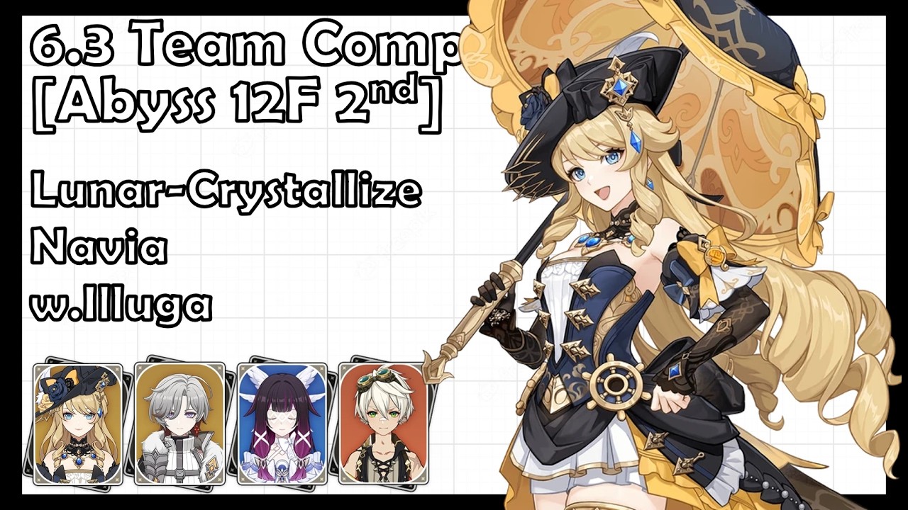 Lunar-Crystallize Navia w.Illuga | 6.3 Team comp - Abyss 12F Second Half [Genshin impact]