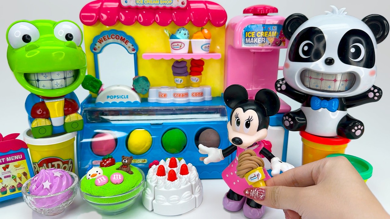 Satisfying Pororo Ice Cream Shop Toy Playset 🍨 뽀로로 아이스크림 가게 장난감 세트 💞 Gecko's Unboxing
