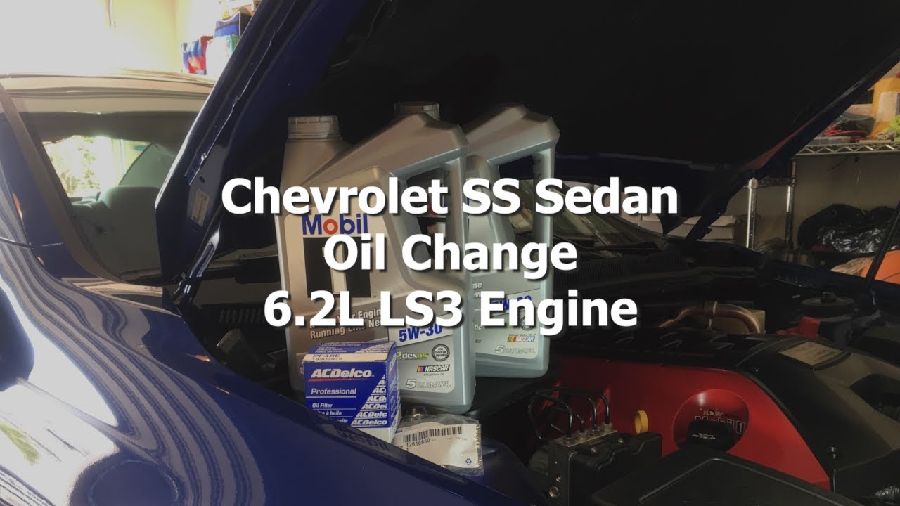 Замена масла в двигателе Chevy SS Sedan LS3 объемом 6,2 л
