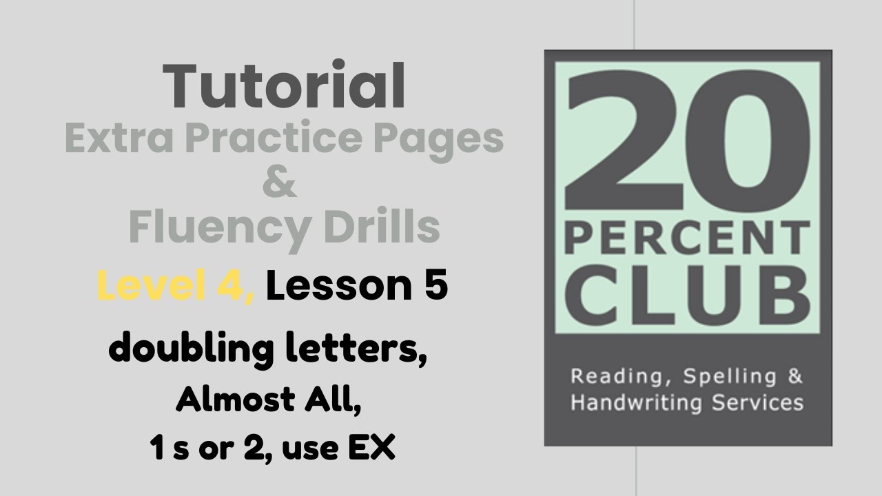 Barton level 4, lesson 5.  Extra Practice Pages & Fluency Drills for double letters in the middle.