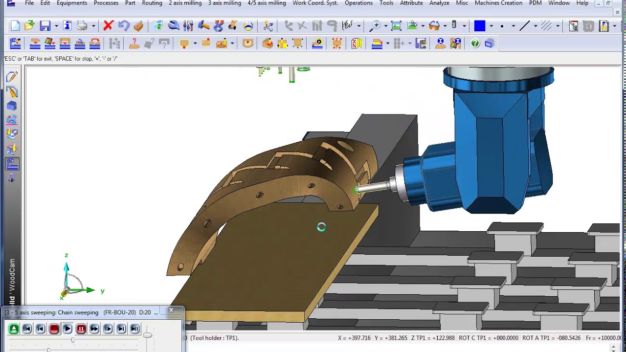 TopSolid'Wood #3: Woodworking - 5 Axis machining