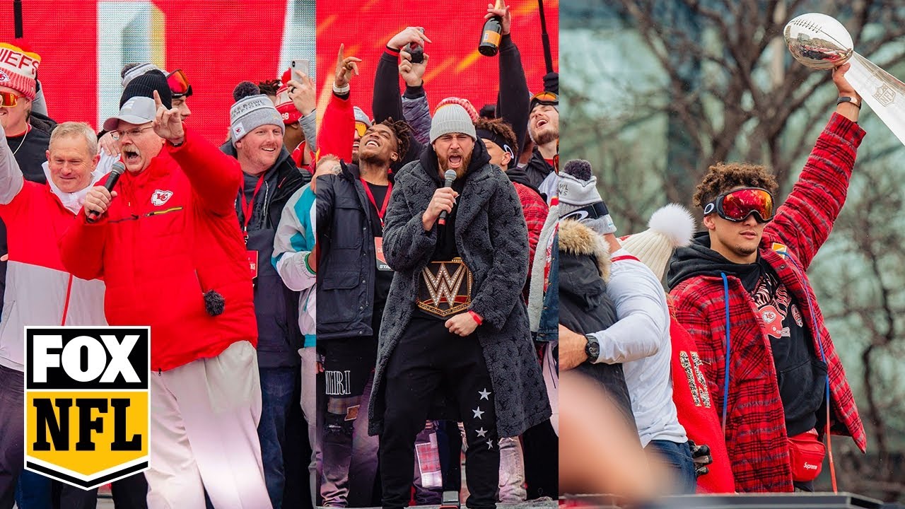 The Kansas City Chiefs celebrate with fans after their Super Bowl LIV victory parade | FOX NFL