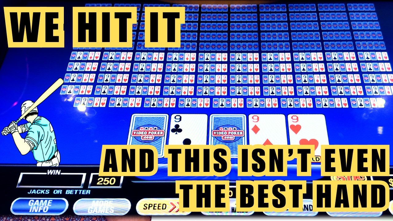 This HIGH LIMIT Baseball Video Poker Session Was Absolutely Insane