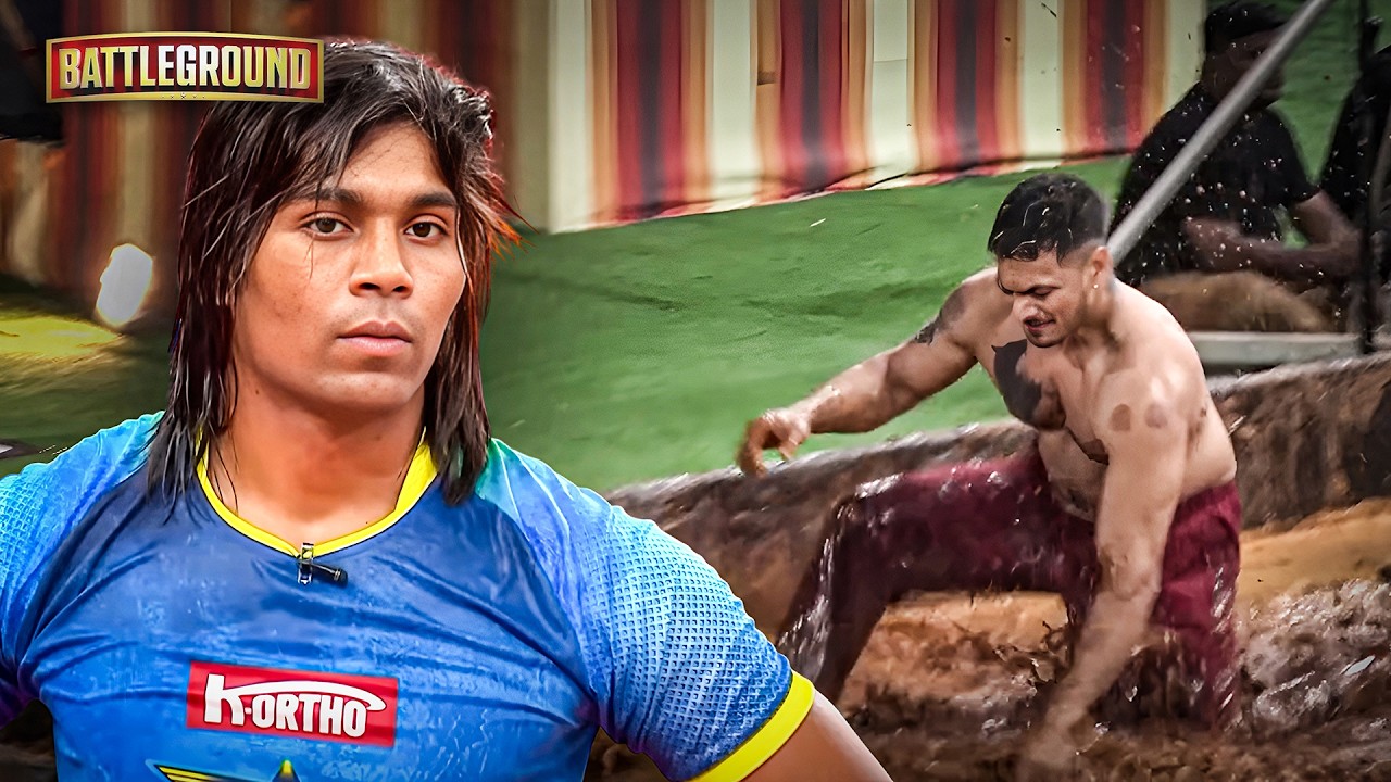 Raja Yadav vs Nikhil: Battleground ka sabse khatarnak Mud Task!  | Battleground Show | Big boss show