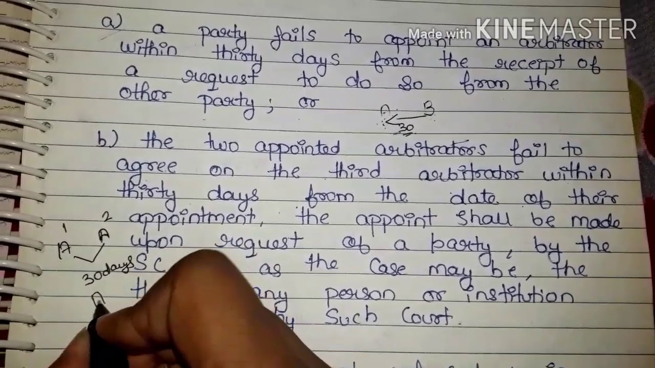 SECTION-10, SECTION-11 OF ARBITRATION AND CONCILIATION ACT