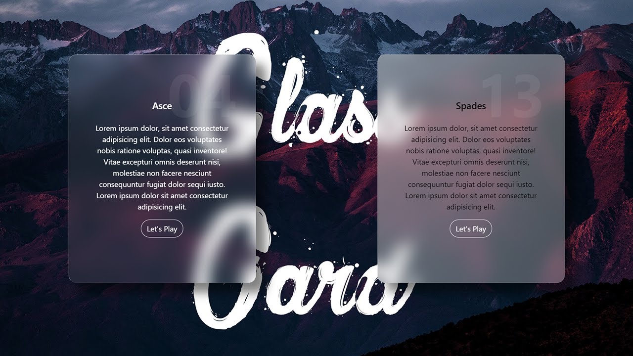 Glass Card Effect Using Bootstrap 5 Html CSS | Glassmorphism Effects | RitviX
