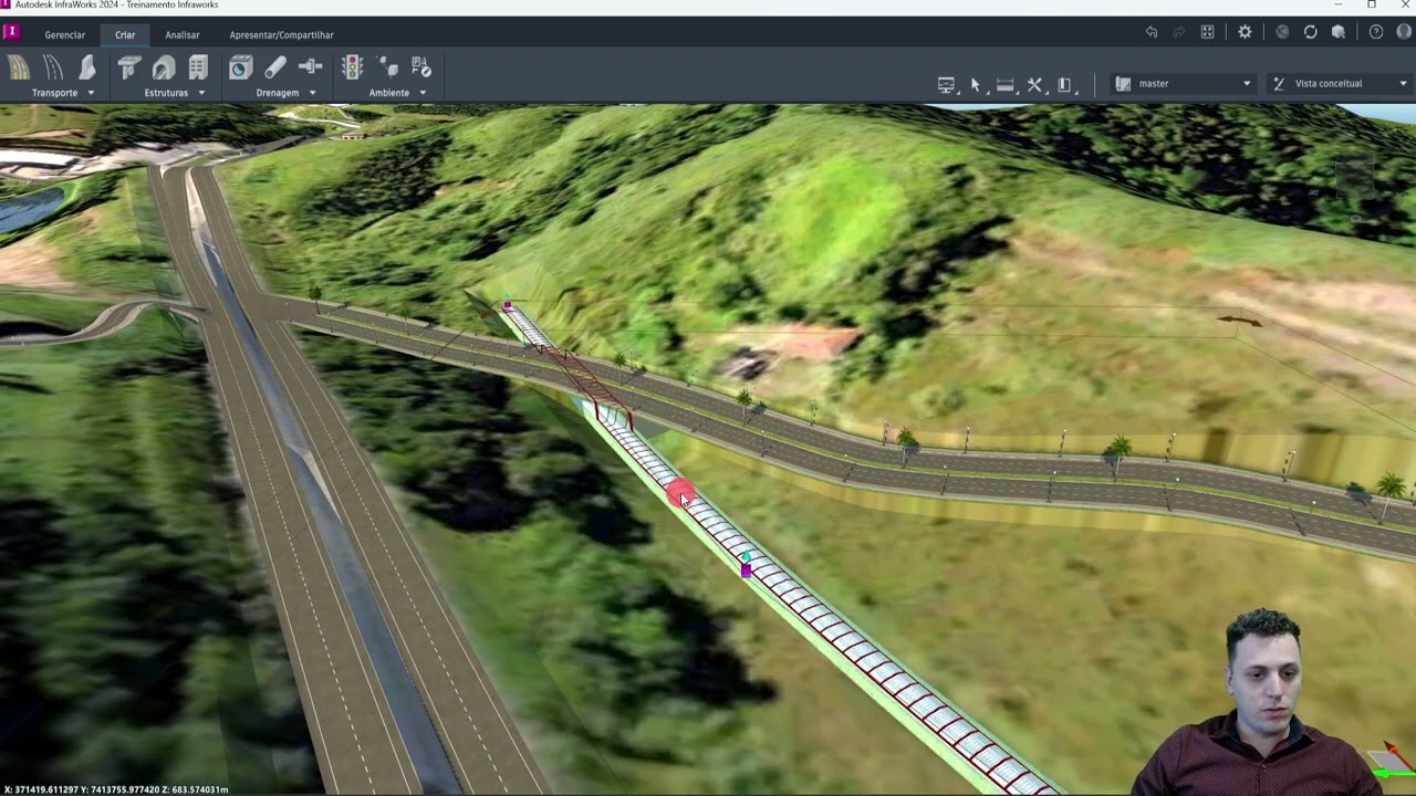 3.2-Crinado Ferrovia no Infraworks