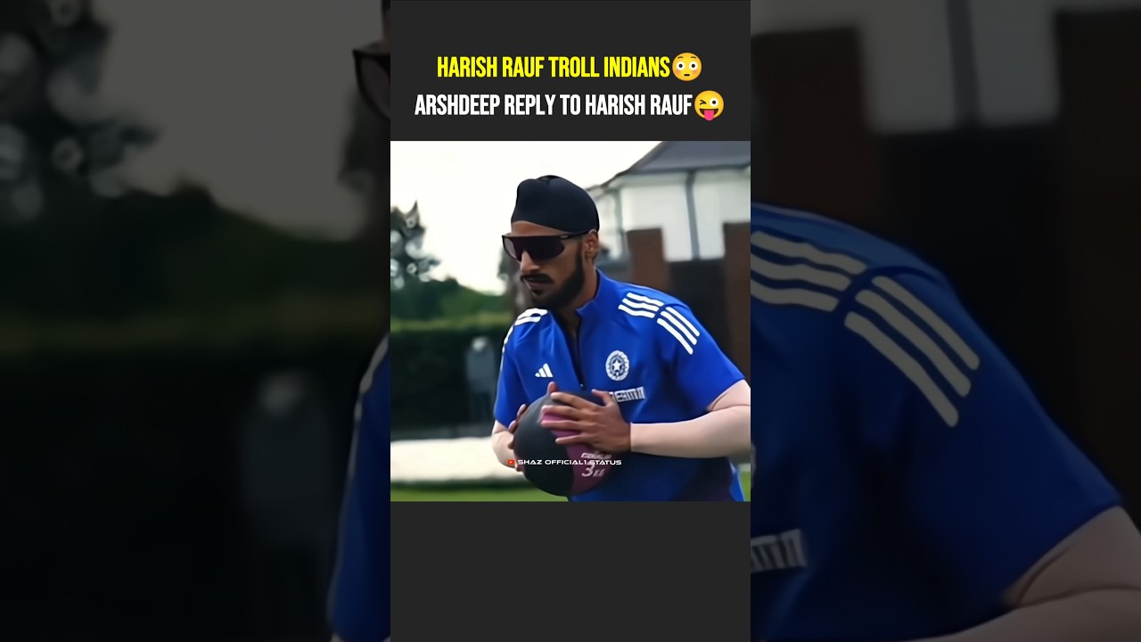 INDIA vs PAKISTAN😡 | Harish rauf troll Indian | Arshdeep reply harish #indvspak #shorts #edit