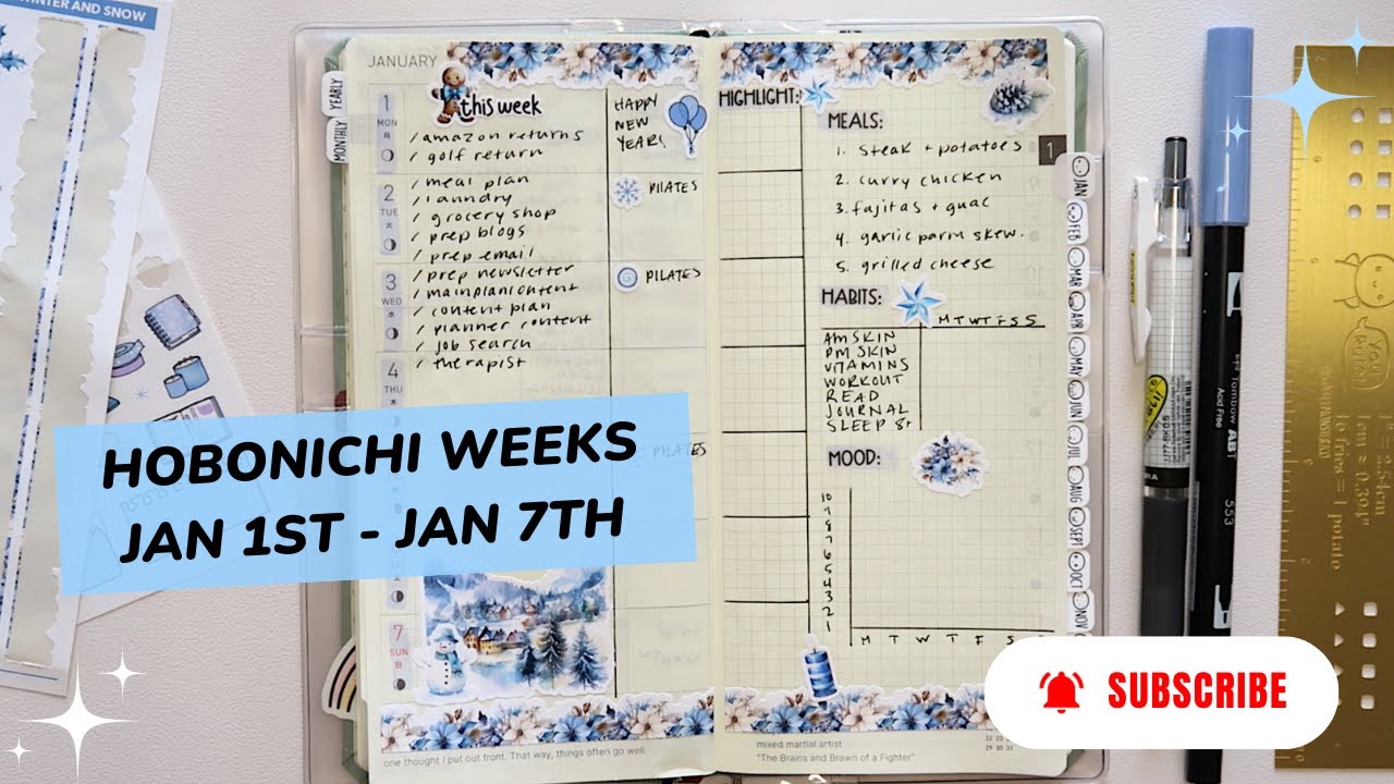 Hobonichi Weeks Plan WIth Me | HAPPY NEW YEAR - 2024