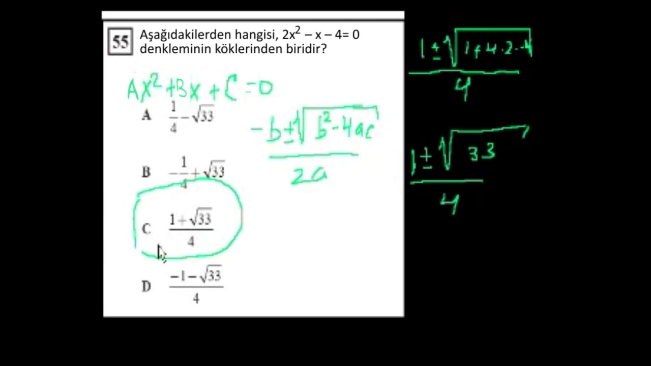 İkinci Dereceden Denklemler  (Matematik) (Cebir)