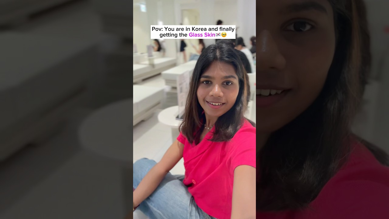 Korean glass skin treatment?? 🤔 #shortfeed #indianinkorea #shorts