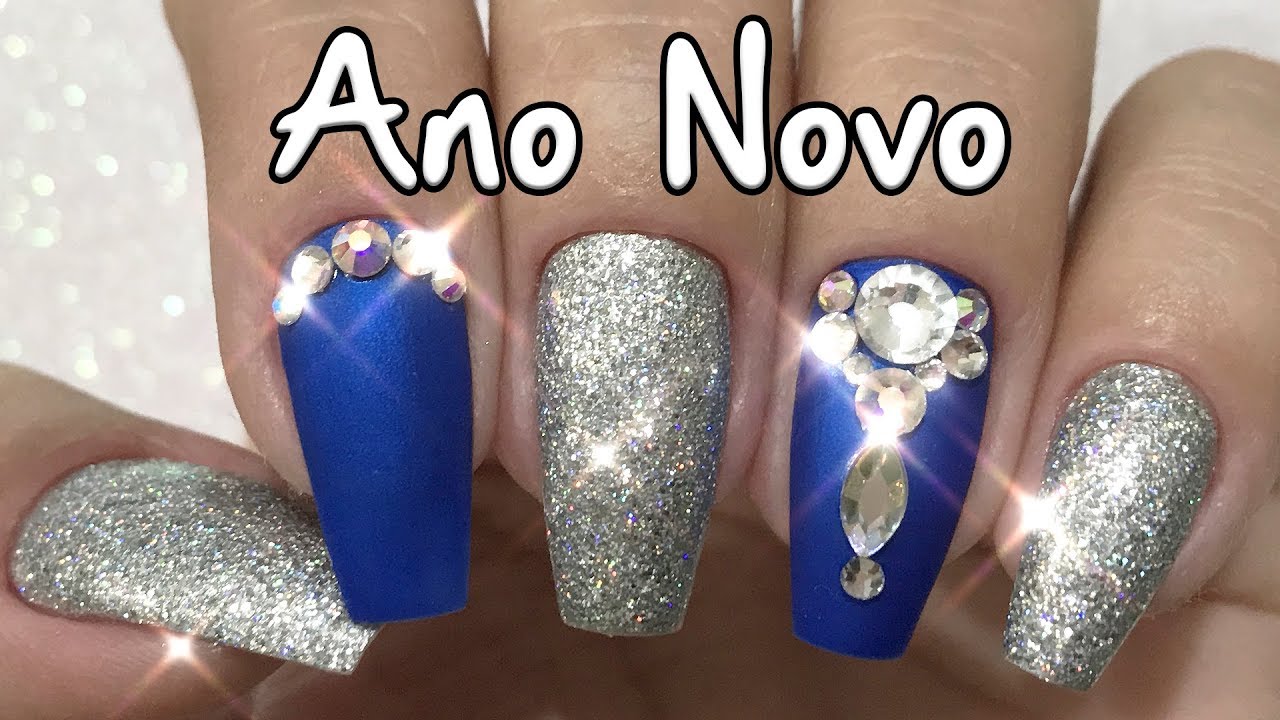 UNHAS DECORADAS PARA O ANO NOVO COM PEDRINHAS ‹ Unhas da Lalá ›
