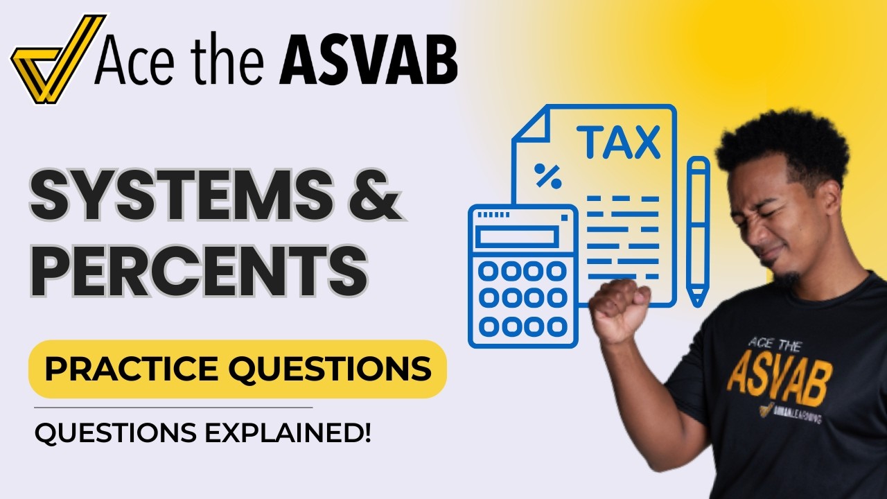 ASVAB Math: Systems of Equations & Percent Word Problems Explained Step-by-Step
