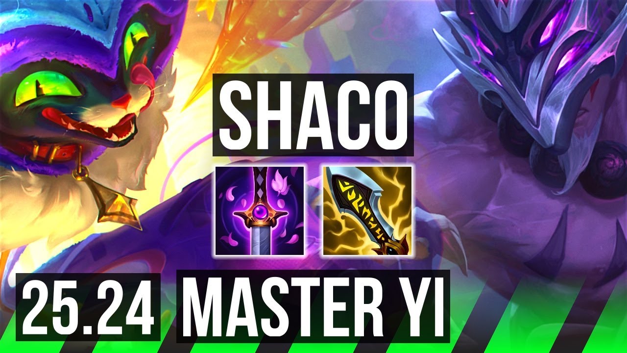 SHACO vs MASTER YI (JGL) | Perfect KDA: 12/0/4 | KR Master | 25.24