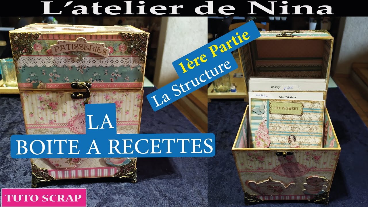 TUTO SCRAP : LA BOITE A RECETTES 