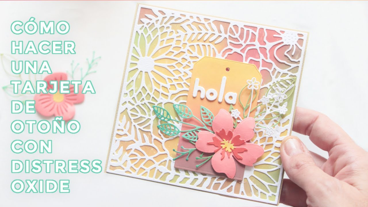 Cómo hacer una tarjeta de otoño con tintas Distress Oxide