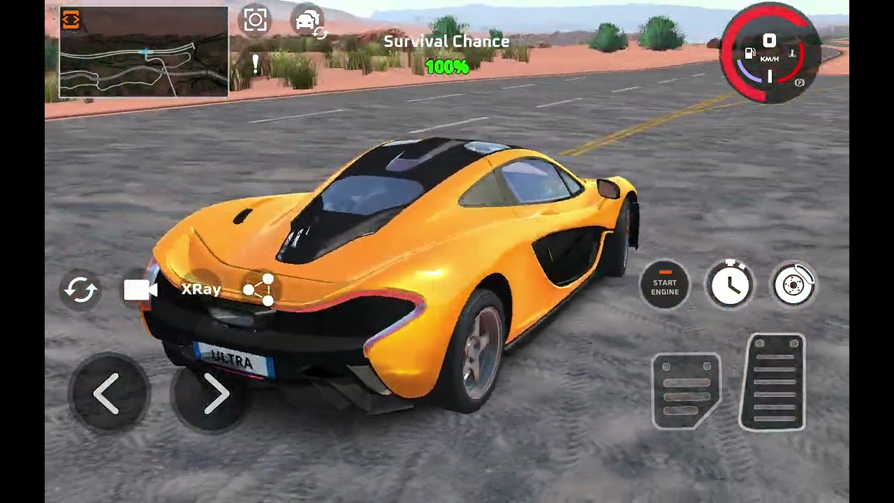 I jumped off a cliff with different vehicles and I'm going to see the percentage to live