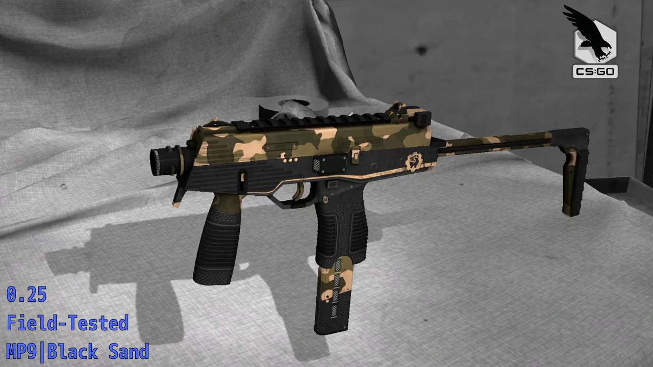 MP9 | Black Sand - Wear and Float