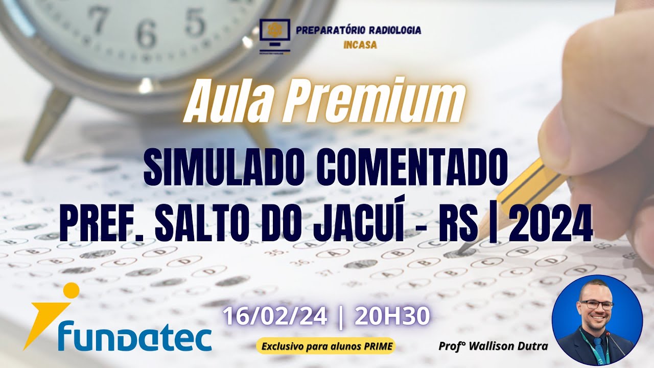 Aula Premium: Simulado Comentado Pref. Salto do Jacuí - RS | 2024