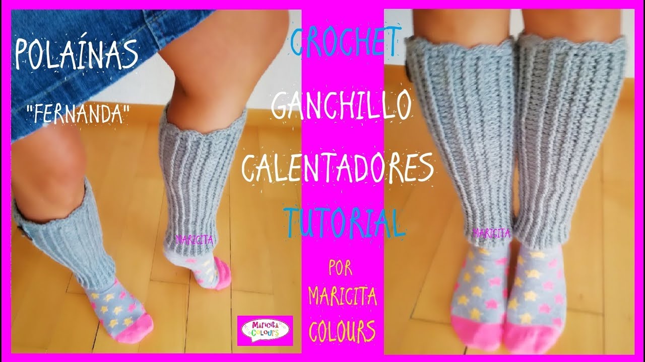 😍Escarpines ó Calentadores a Crochet Polainas ✅ 