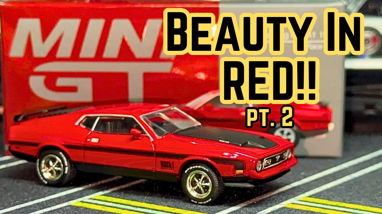 Почему этот Ford Mustang Mach1 1971 года от MiniGT в цвете Race Red — просто КРАСОТА!