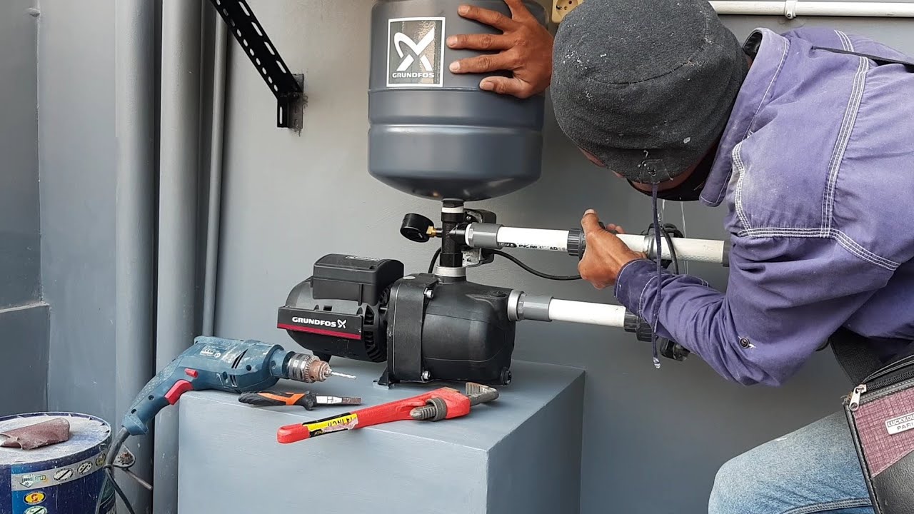 CARA PASANG POMPA GRUNDFOS JPC 3 Tes langsung hasilnya
