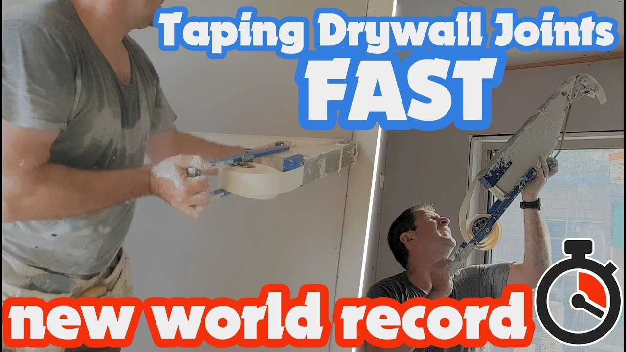 Taping Drywall Joints Fast with TapePro's Automatic Taper Mud Box