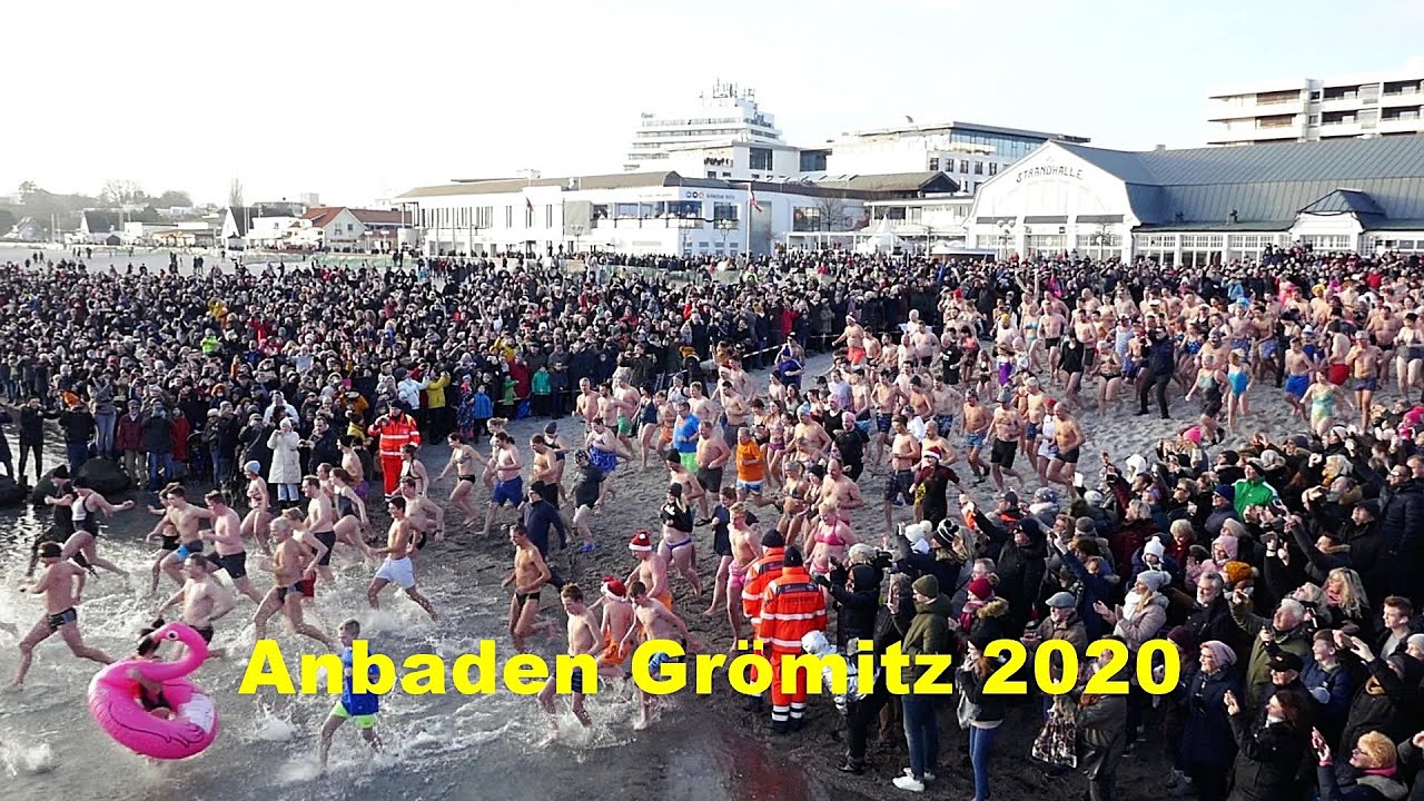 Anbaden Ostseebad Grömitz Neujahr 2020