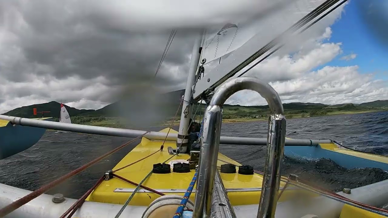 A windy sail in a Challenger at Loch Venachar
