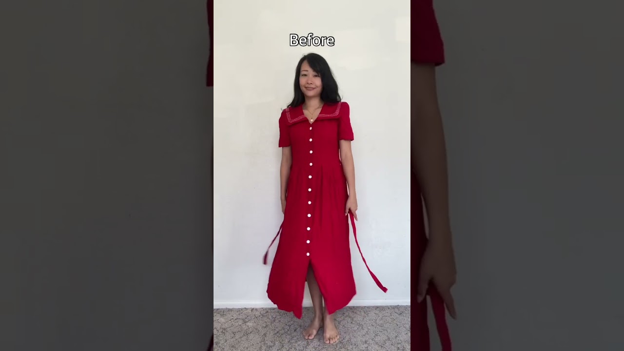 Let's Upcycle a Thrift Dress! EASY, SEW DIY TUTORIAL 