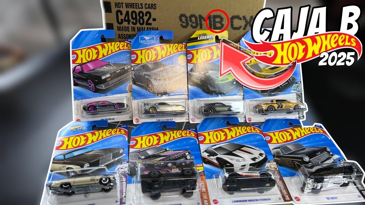 Caja de hotwheels letra B 2025 / Que comience la cacería con estos nuevos casting!!