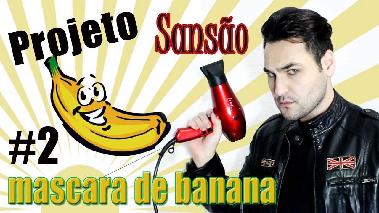 Máscara de Banana e Azeite  ( Fim da queda de cabelo )| Projeto Sansão #2 💪🏻✌🏻️🍌🍌