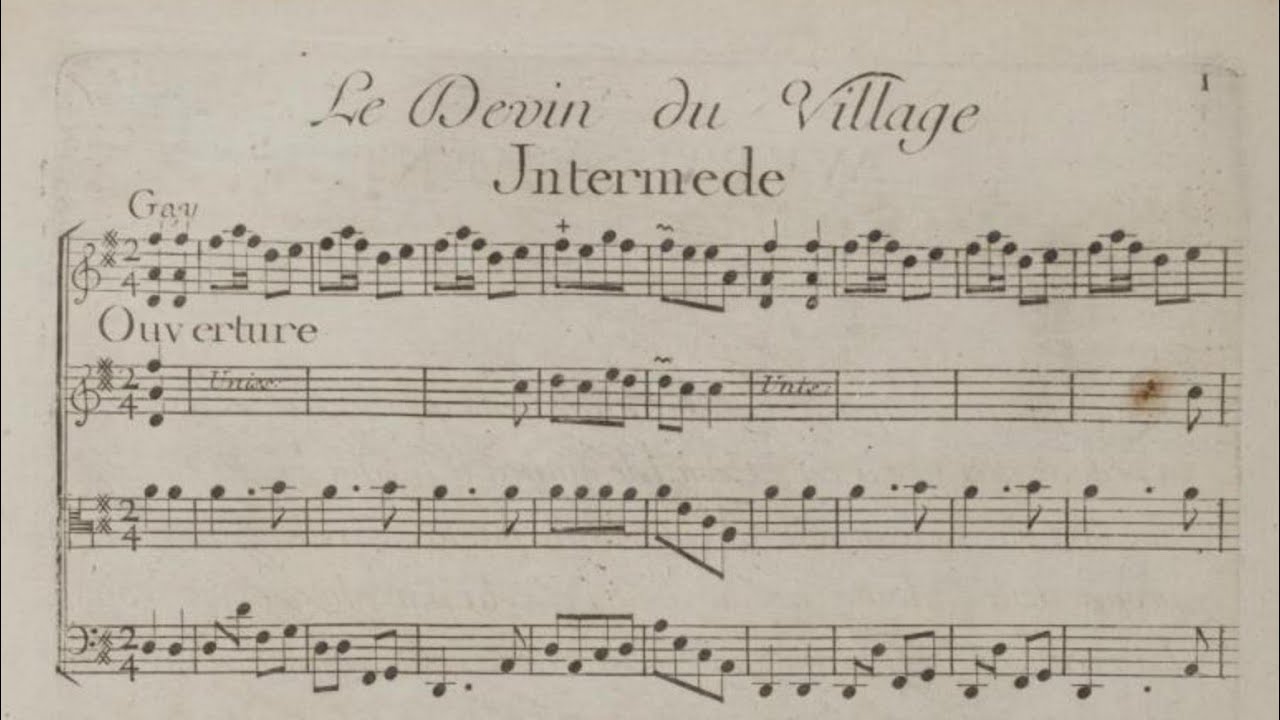 Jean-Jacques Rousseau - Le Devin du Village (1752) [full opera, audio + full score]