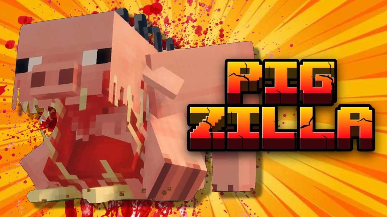 ¡Probando el mod más loco de cerdos en Minecraft! Pigzilla Minecraft Mod