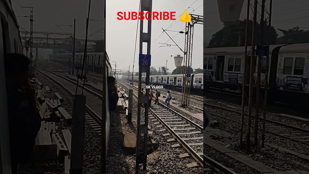 LOCAL TRAIN PASSING STATION 