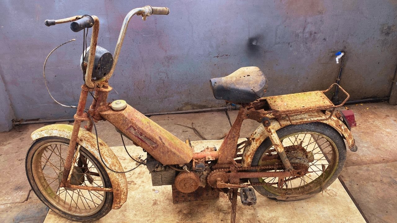 Винтажный JAWA BABETTA 228 Реставрация старинного мотоцикла