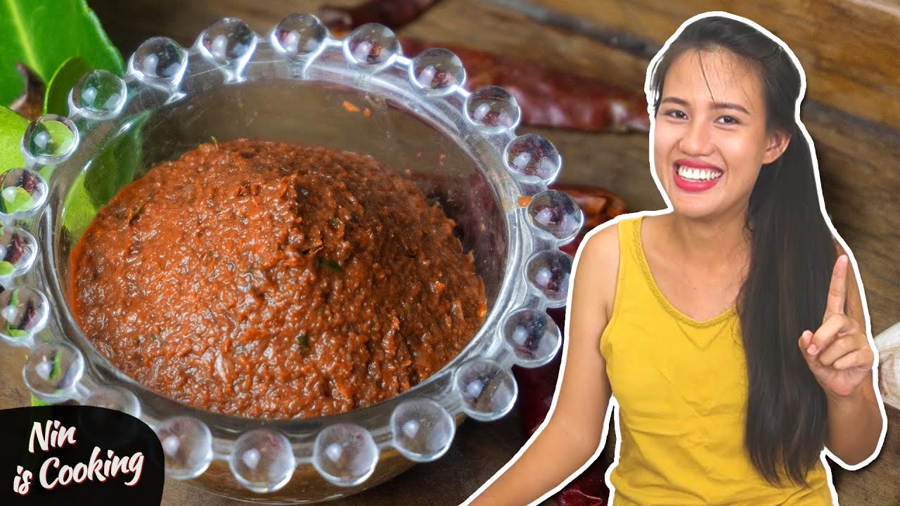 Паста тайского красного карри с нуля — Prik Gaeng Ped — Nin is Cooking