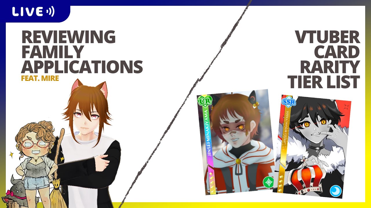 【 FREE TALK 】 Reviewing family applications and Vtuber Card Rarity Tier List