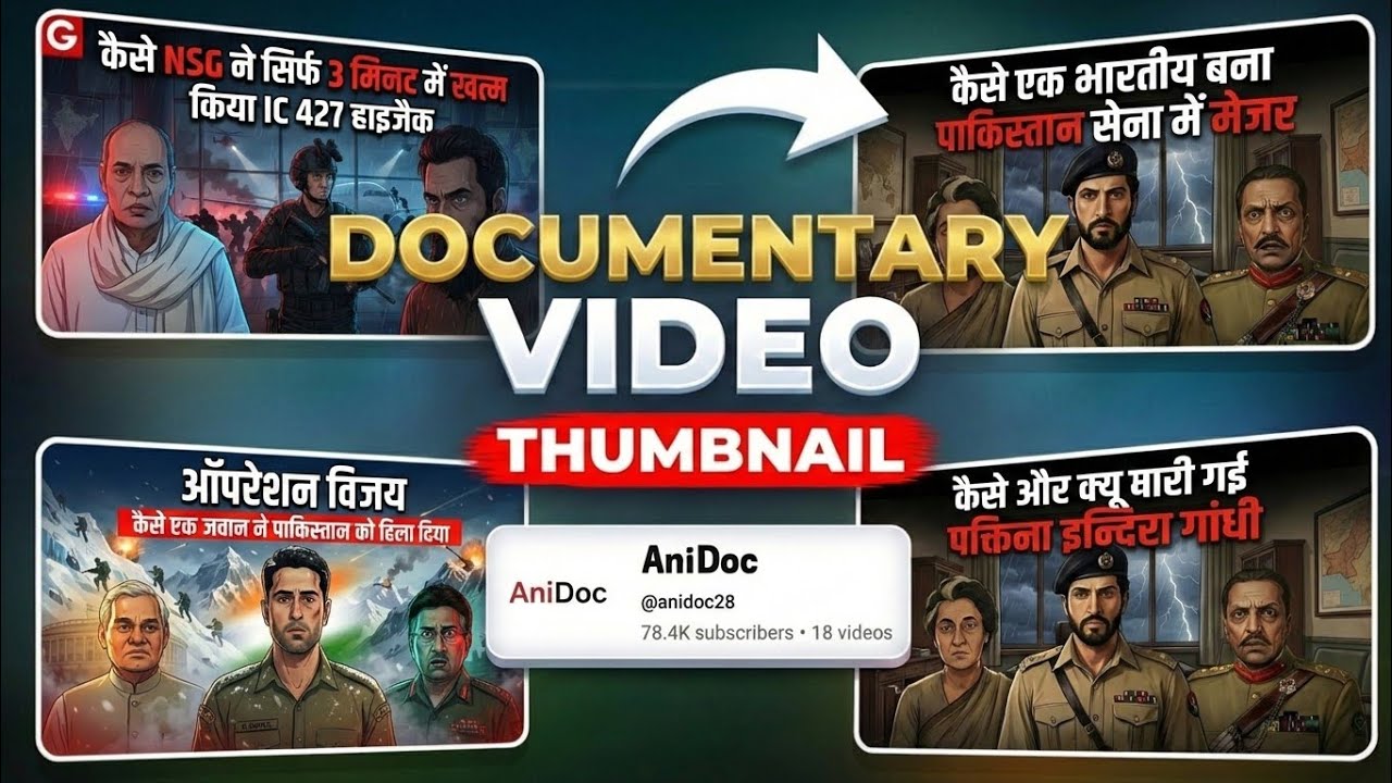 &ldquo;How to create AI Documentary Thumbnails like @anidoc28 & @kulpreetsinghofficial for FREE? 😱&rdquo;