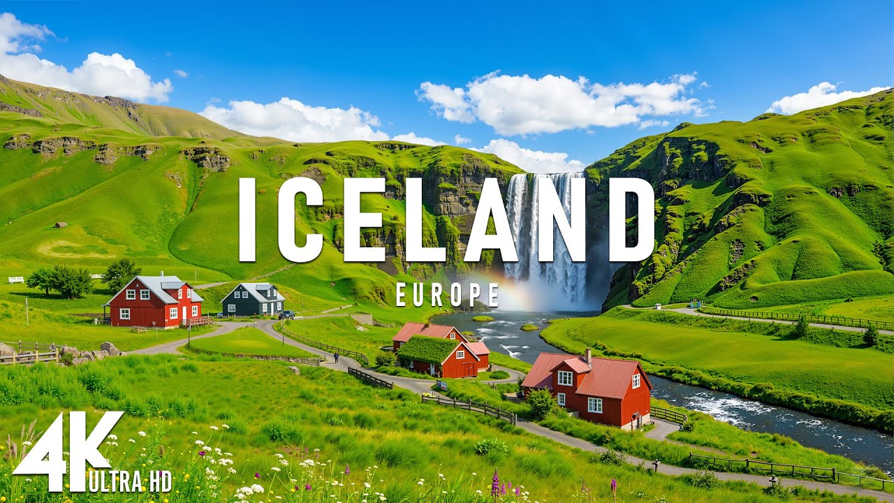 Iceland 4K - Dramatic Coastlines, Open Highlands & Cinematic Serenity | Relaxing Music